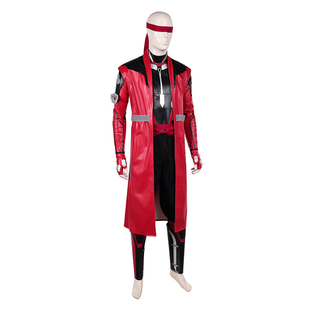 Kenshi rot Kostüm Set Mortal Kombat Film Kenshi Takahashi Cosplay Outfit
