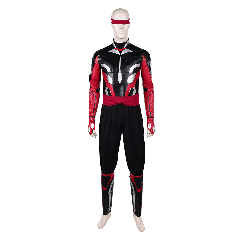 Kenshi rot Kostüm Set Mortal Kombat Film Kenshi Takahashi Cosplay Outfit