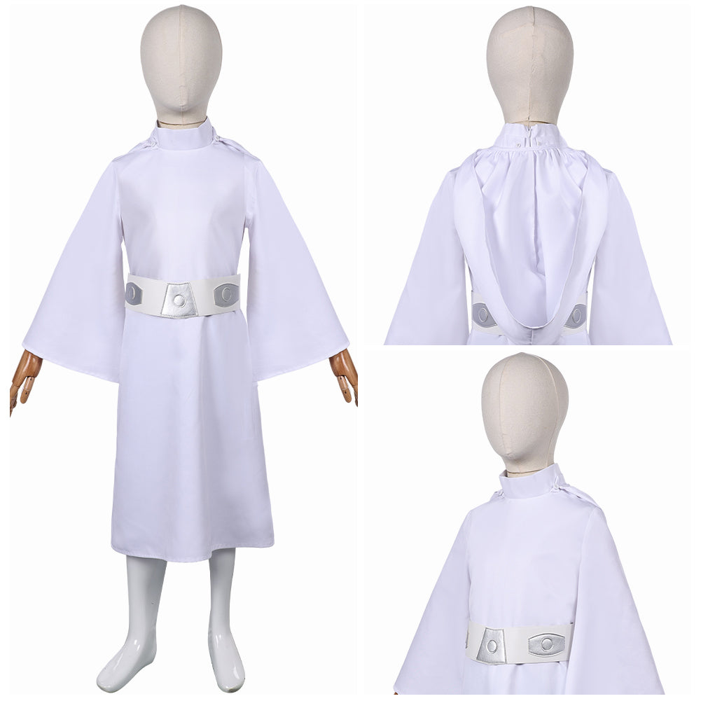 Kinder Cosplay Prinzessin Leia Kostüm Halloween Karneval Outfits 