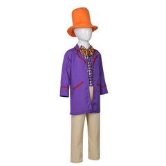 Kinder Film Wonka Willy Wonka lila Kostüm Set