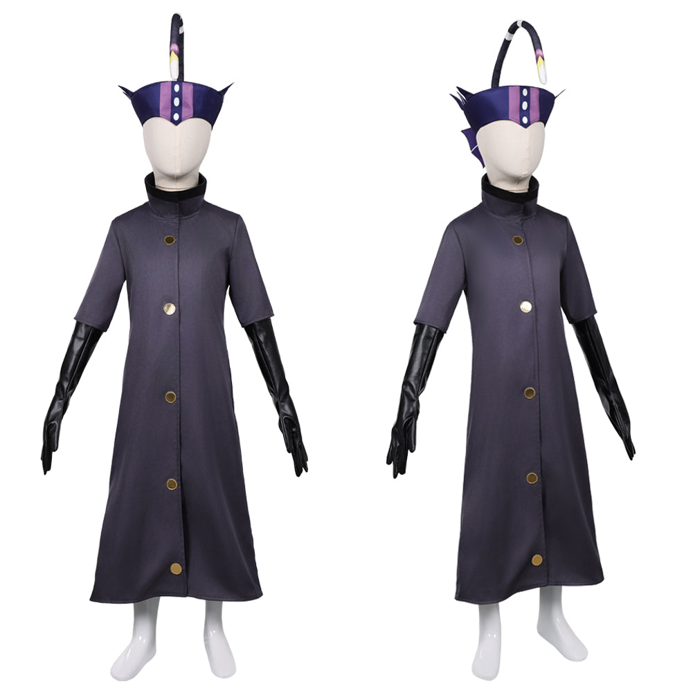 Kinder Hellaverse Baxter schwarz Kostüm Set Hazbin Hotel Baxter Cosplay Outfits