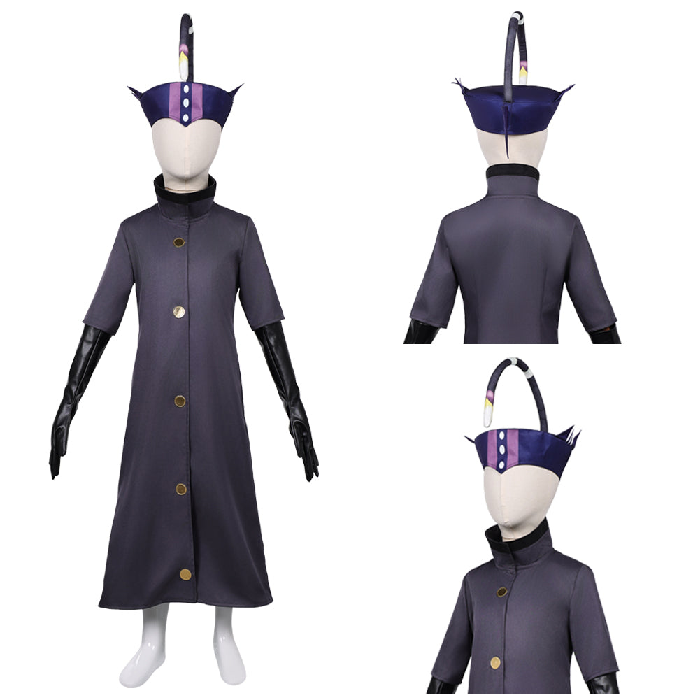 Kinder Hellaverse Baxter schwarz Kostüm Set Hazbin Hotel Baxter Cosplay Outfits