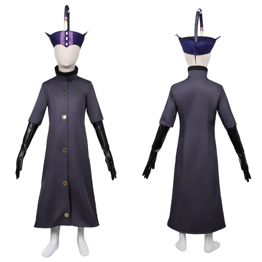 Kinder Hellaverse Baxter schwarz Kostüm Set Hazbin Hotel Baxter Cosplay Outfits