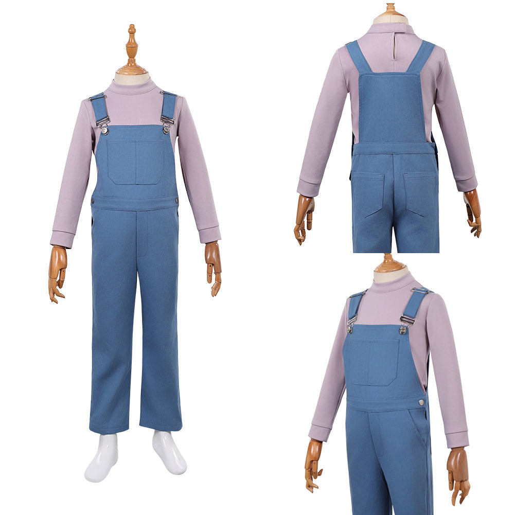 Kinder Jane Hopper blau Kostüm Set Stranger Things Eleven Cosplay Outfit