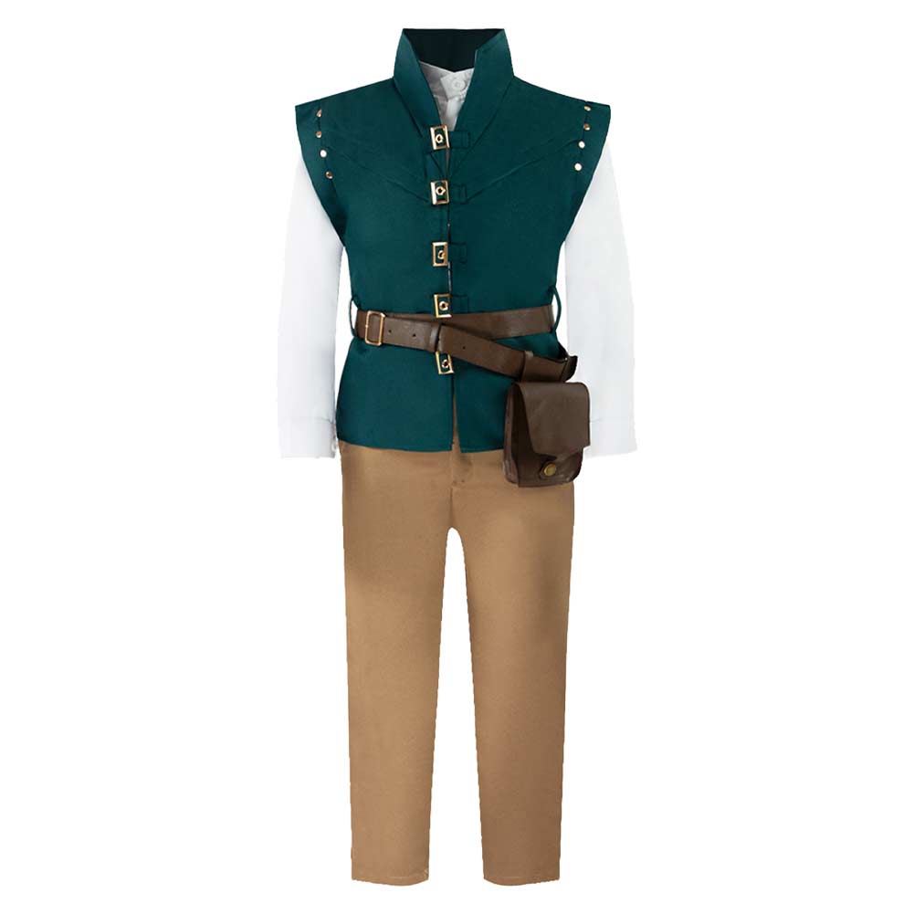 Kinder Jungen Flynn Rider Kostüm Tangled Eugene Fitzherbert Cosplay Kostüm Set