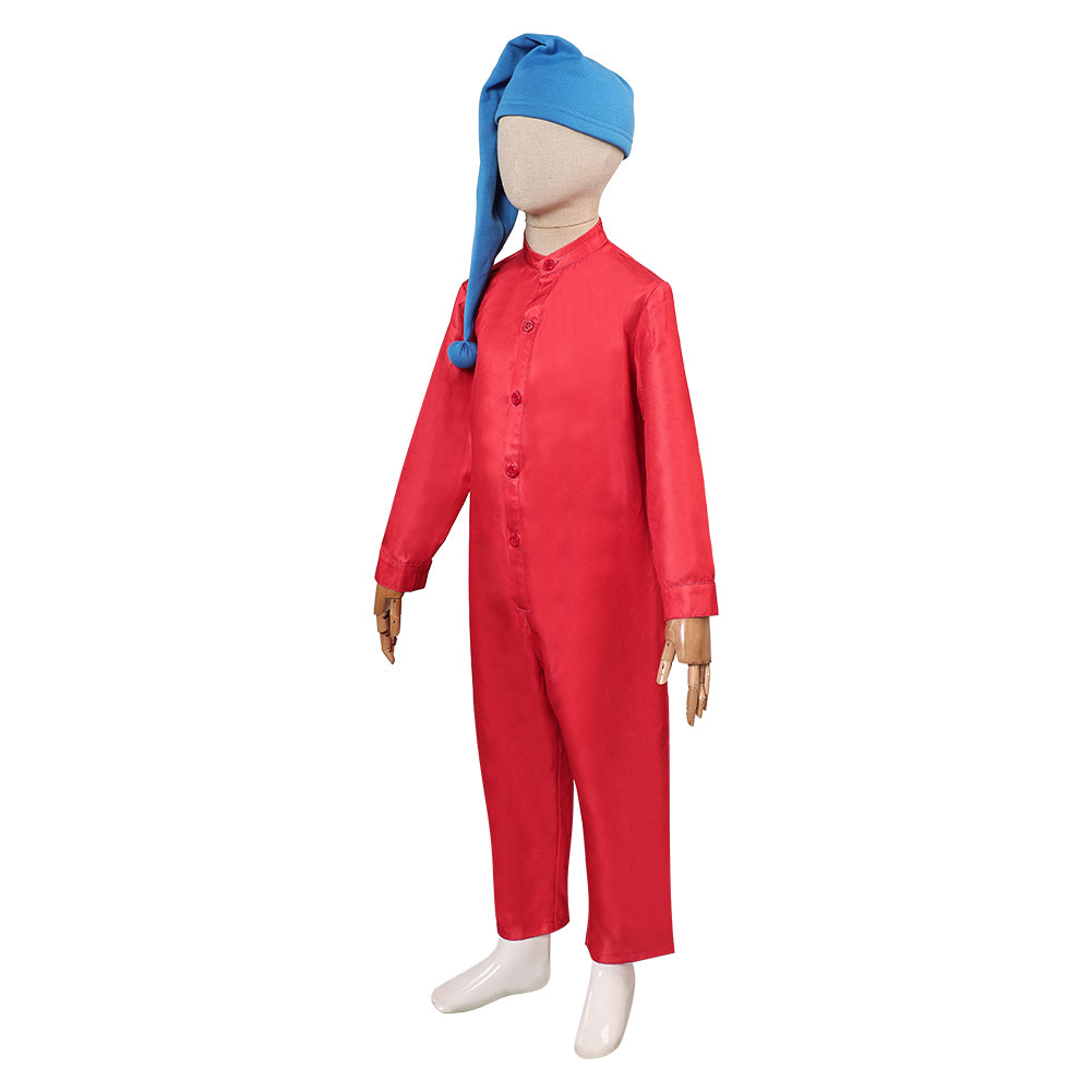 Kinder Jungen Schneewittchen Zwerge rot Jumpsuot Cosplay Outfits