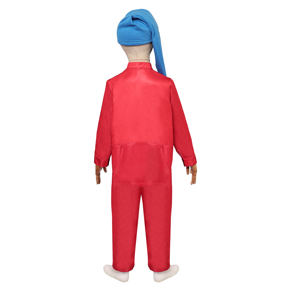 Kinder Jungen Schneewittchen Zwerge rot Jumpsuot Cosplay Outfits