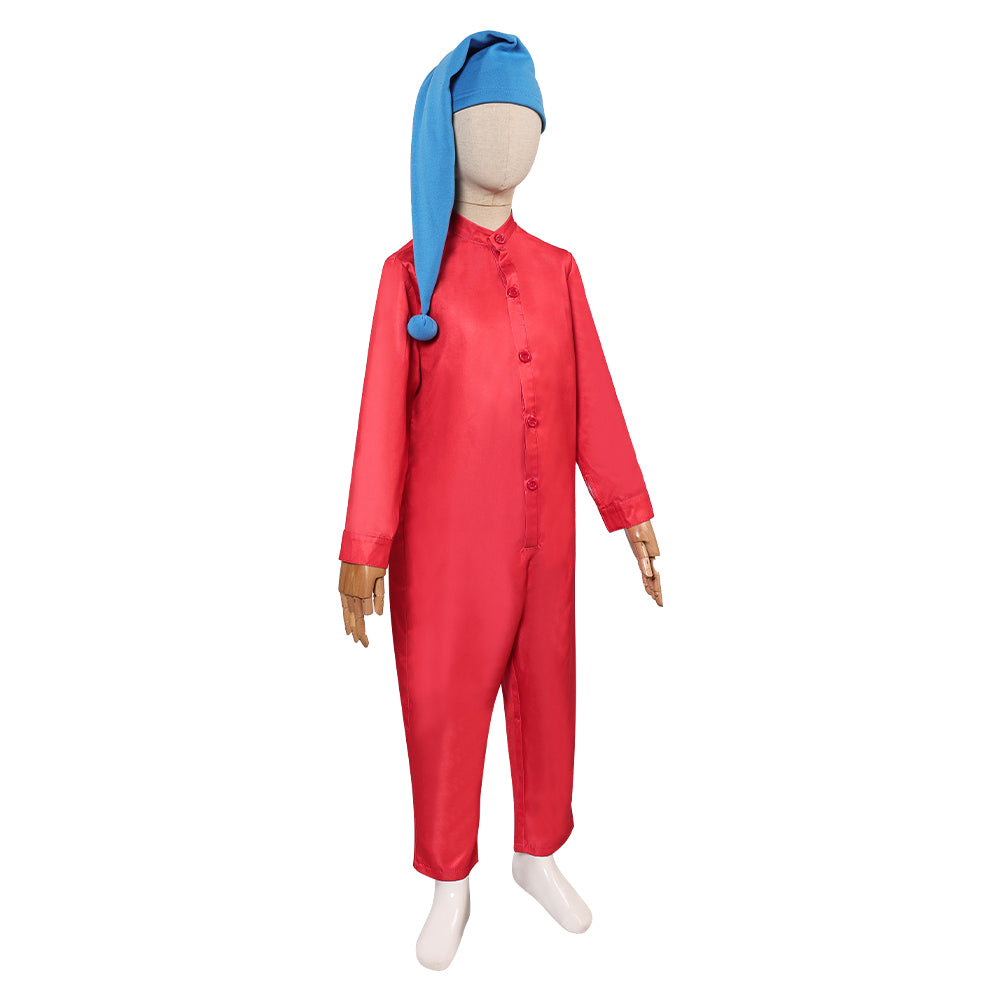 Kinder Jungen Schneewittchen Zwerge rot Jumpsuot Cosplay Outfits