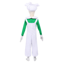 Kinder Luigi weiß Kostüm Der Super Mario Galaxy Film Luigi Cosplay Outfit