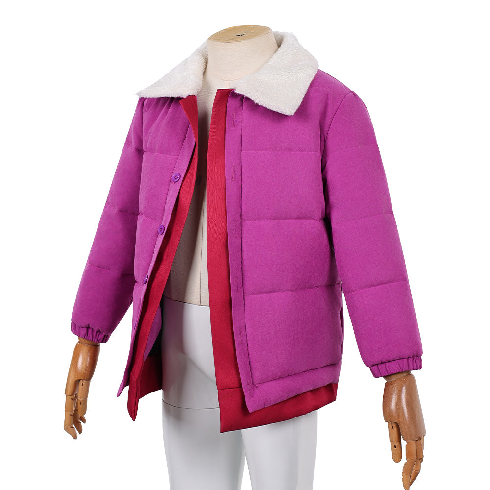 Kinder Mädchen Eleven lila Jacke Stranger Things: Tales From ‘85 lila Cosplay Outfit