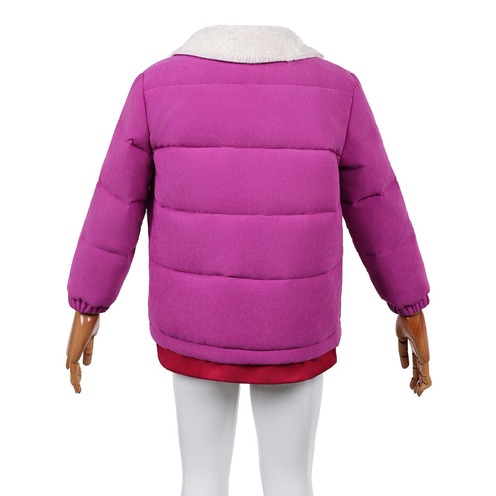 Kinder Mädchen Eleven lila Jacke Stranger Things: Tales From ‘85 lila Cosplay Outfit