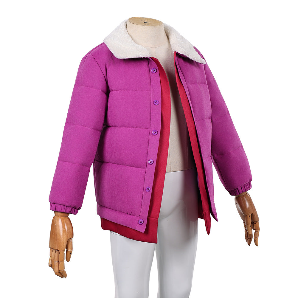 Kinder Mädchen Eleven lila Jacke Stranger Things: Tales From ‘85 lila Cosplay Outfit