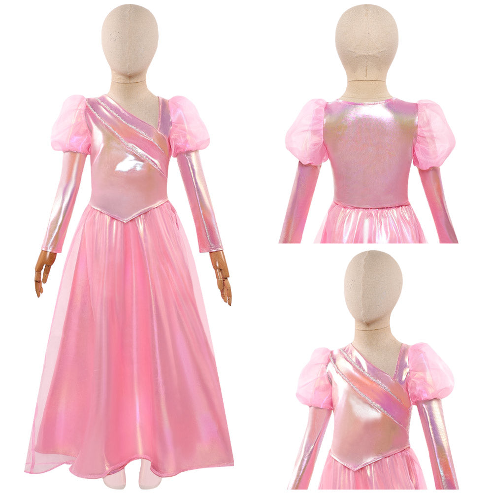 Kinder Mädchen Glinda rosa Kleid Wicked for Good Cosplay Outfits