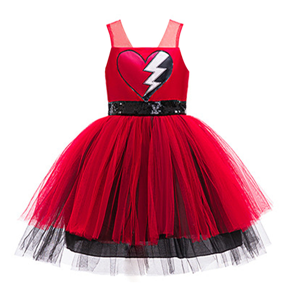 Kleid Descendants: Wicked Wonderland Kinder Red Kostüm Set Red Cosplay Outfit
