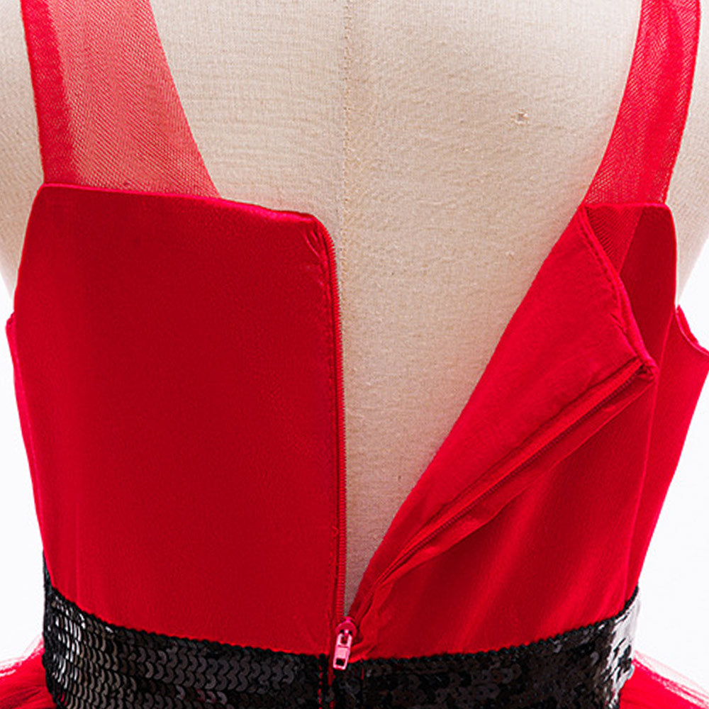 Kleid Descendants: Wicked Wonderland Kinder Red Kostüm Set Red Cosplay Outfit