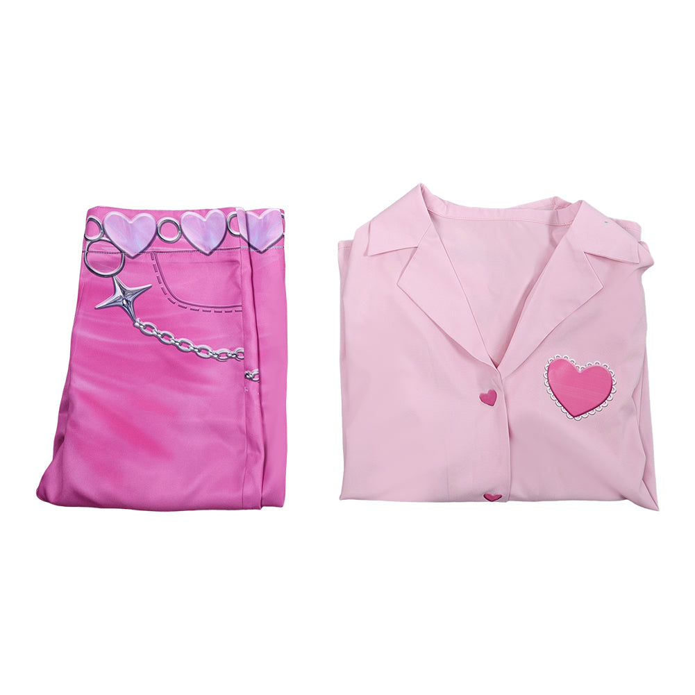 KPOP Demon Hunters Romance Saja rosa Kostüm Set Cosplay Outfits