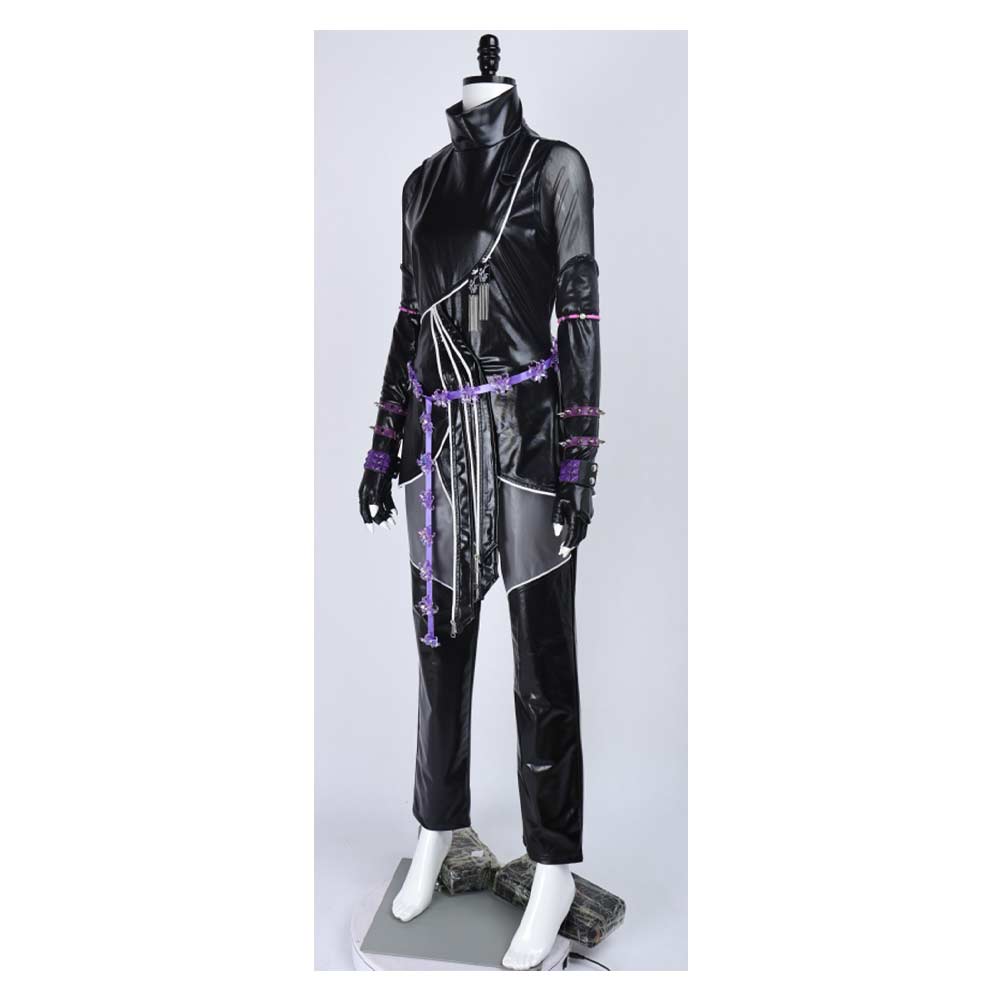 Kpop Demons Hunters Huntrix Mira schwarz Kampfanzug Cosplay Kostüm