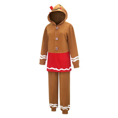  Lebkuchenmann Kostüm Set Schlafkleidung Weihnachten Cosplay Outfit