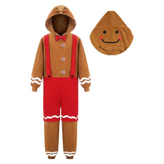  Lebkuchenmann Kostüm Set Schlafkleidung Weihnachten Cosplay Outfit
