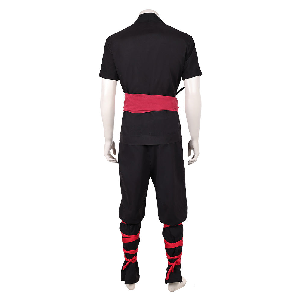 Liu Kang schwarz Kostüm Mortal Kombat 2 Liu Kang Cosplay Outfit