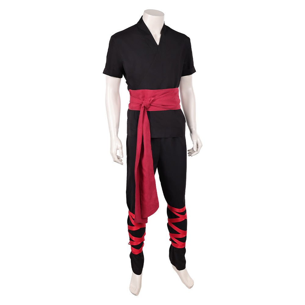 Liu Kang schwarz Kostüm Mortal Kombat 2 Liu Kang Cosplay Outfit