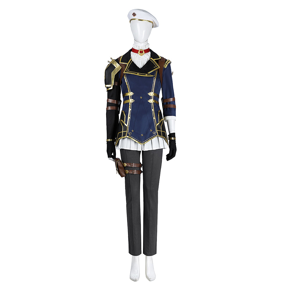 LOL Caitlyn Kiramman the Sheriff of Piltover Kostüm Cosplay Outfits