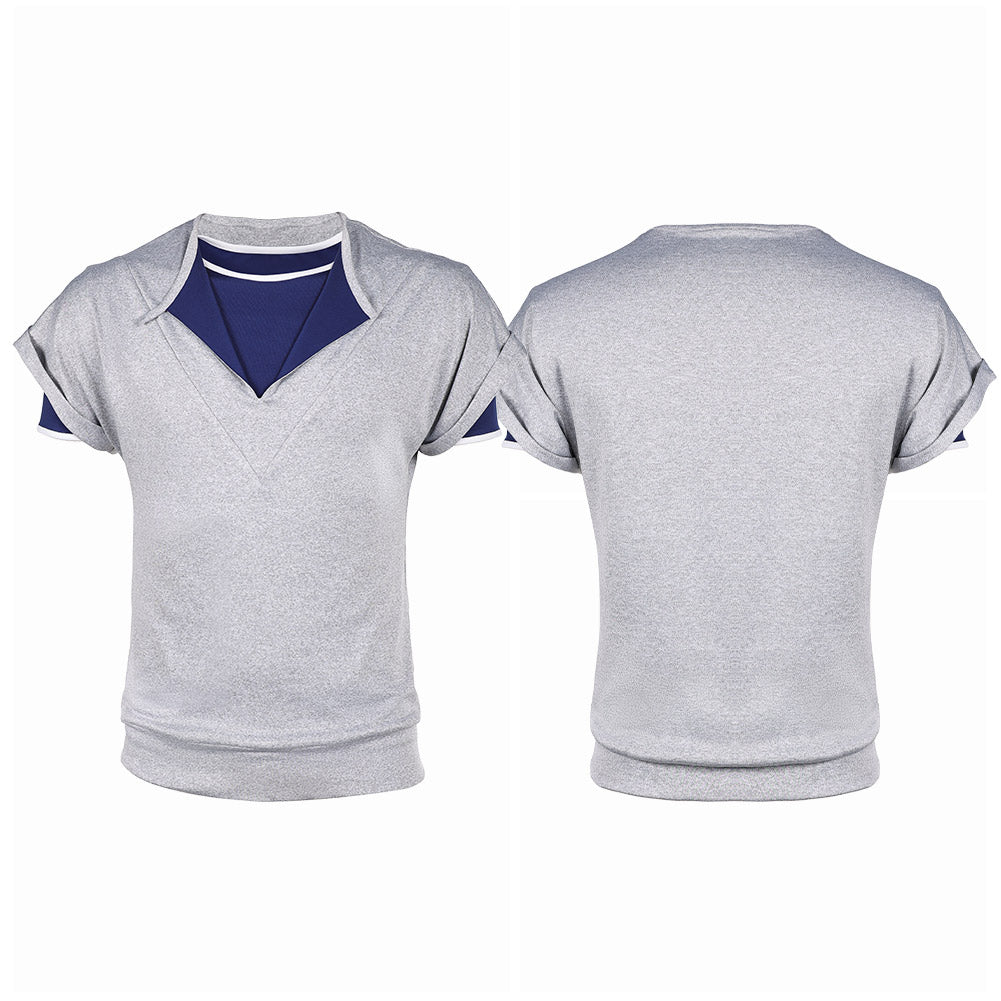 Lucas Sinclair grau Shirt Stranger Things 5 Lucas Cosplay Outfits