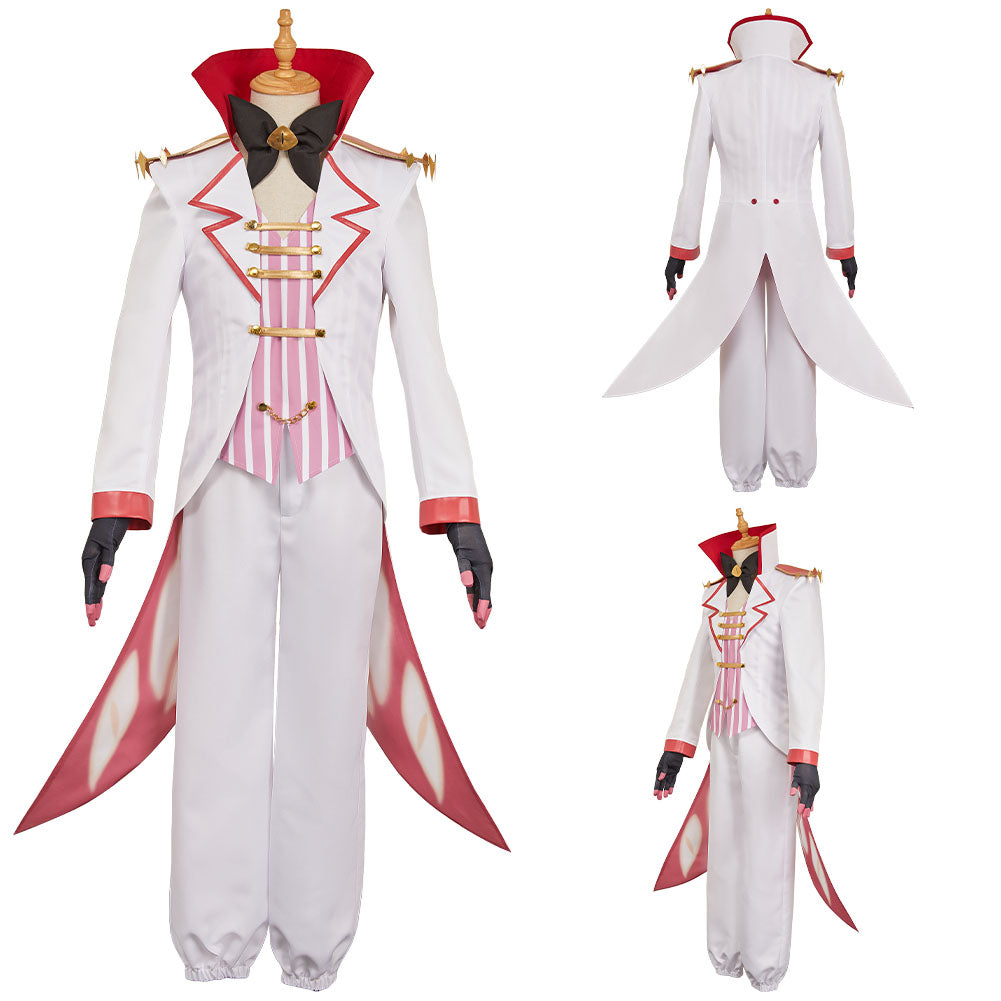 Lucifer Morningstar weiß Outfit Hellaverse Hazbin Hotel Lucifer Cosplay Kostüm