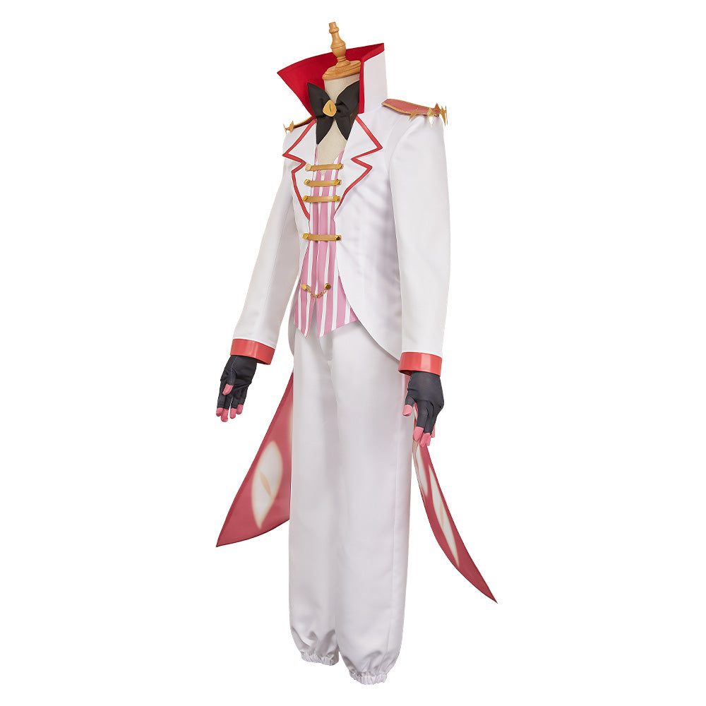 Lucifer Morningstar weiß Outfit Hellaverse Hazbin Hotel Lucifer Cosplay Kostüm
