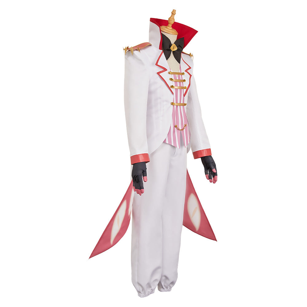 Lucifer Morningstar weiß Outfit Hellaverse Hazbin Hotel Lucifer Cosplay Kostüm