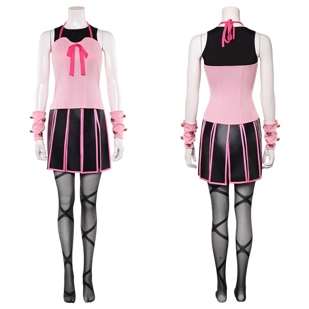 Lucy Steel Outfit JoJo's Bizarre Adventure Lucy Cosplay rosa Kostüm