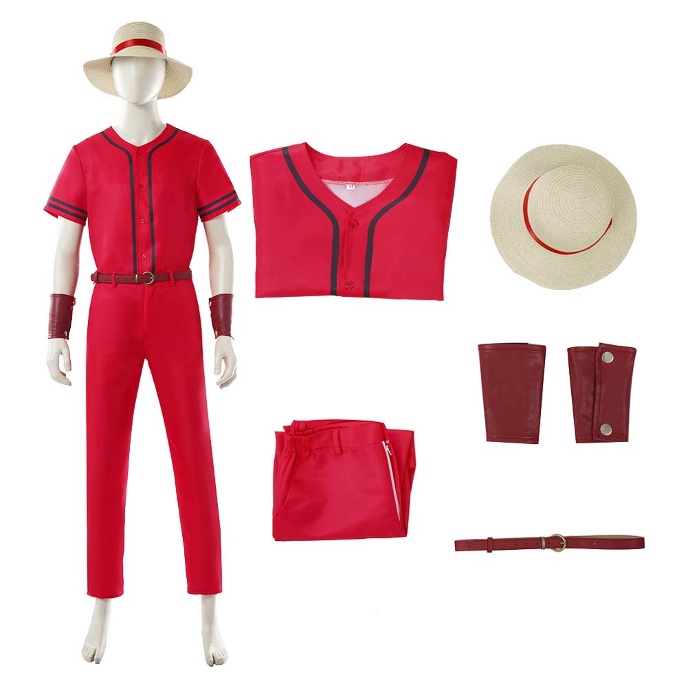 Luffy rot Outfit One Piece: Into The Grand Line - Fan Event Luffy Cosplay Kostüm