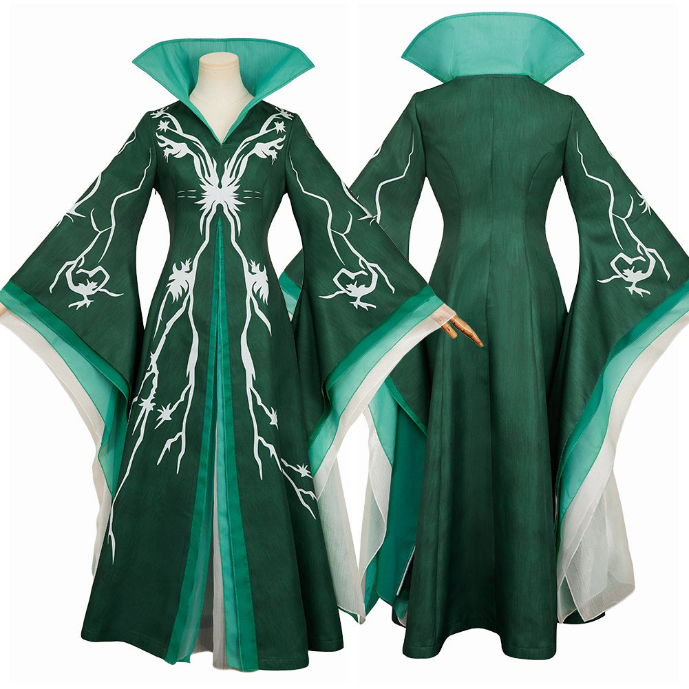 Madame Muriel Morrible grün Kleid Wicked: For Good Madame Morrible Cosplay Kostüm