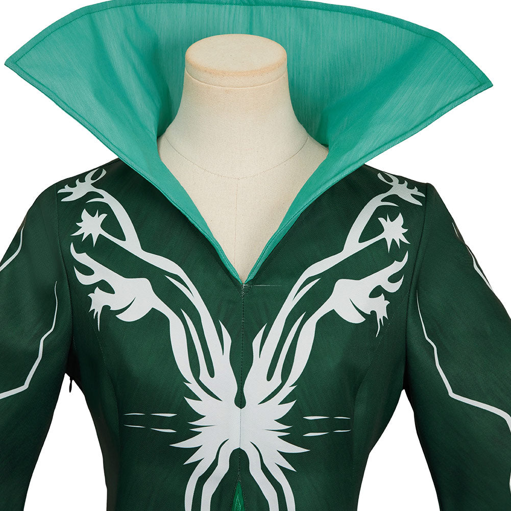 Madame Muriel Morrible grün Kleid Wicked: For Good Madame Morrible Cosplay Kostüm