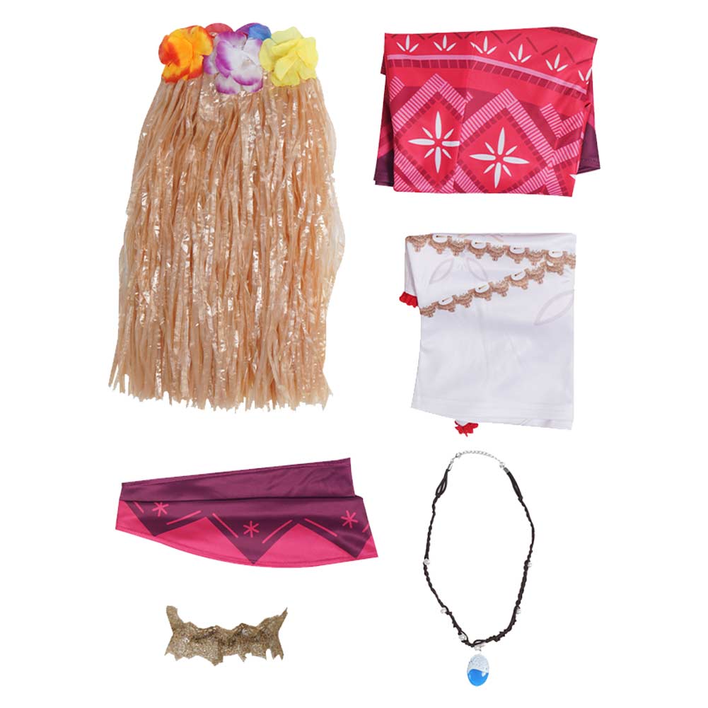 Mädchen Moana Kostüm Set Cosplay Outfits