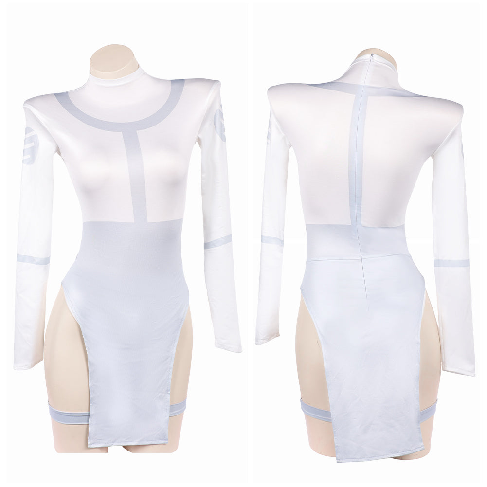 Mark Grayson weiß Jumpsuit weblich Invincible Mark Cosplay Outfit