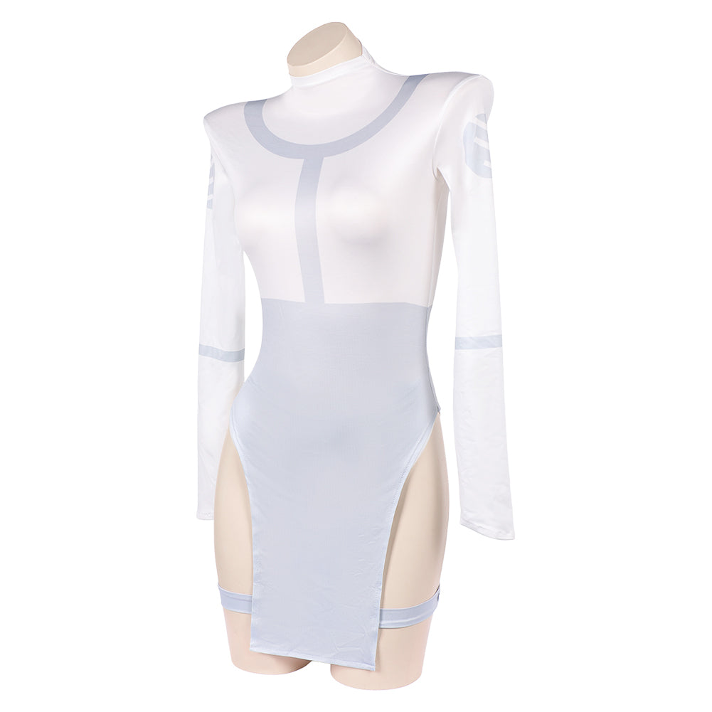 Mark Grayson weiß Jumpsuit weblich Invincible Mark Cosplay Outfit