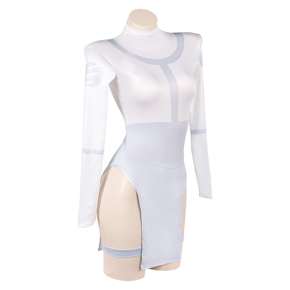 Mark Grayson weiß Jumpsuit weblich Invincible Mark Cosplay Outfit