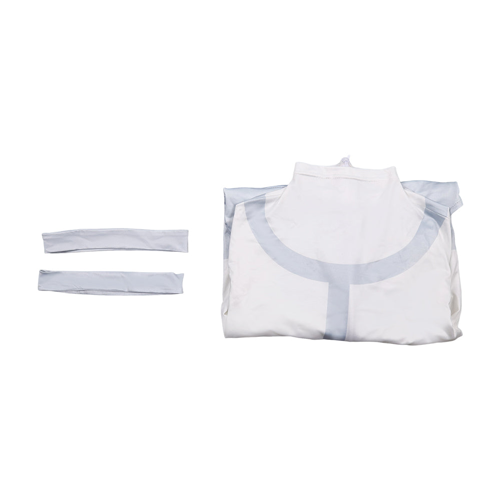 Mark Grayson weiß Jumpsuit weblich Invincible Mark Cosplay Outfit