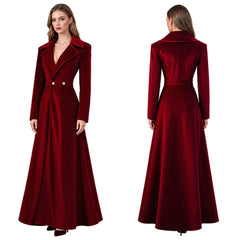 Mittelalter Kostüm Samt Trenchcoat Halloween Karneval Weihnachten Cosplay Outfit
