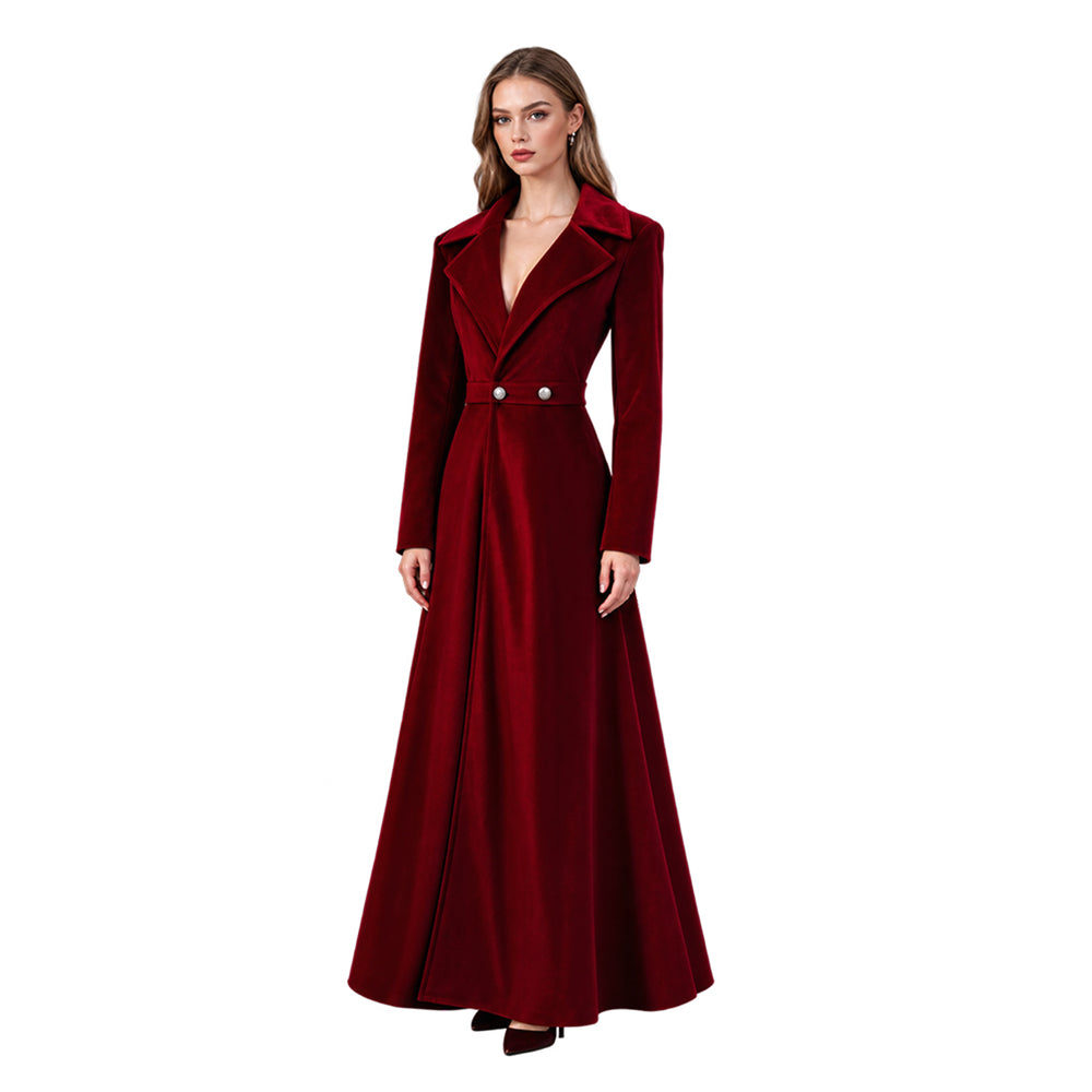 Mittelalter Kostüm Samt Trenchcoat Halloween Karneval Weihnachten Cosplay Outfit