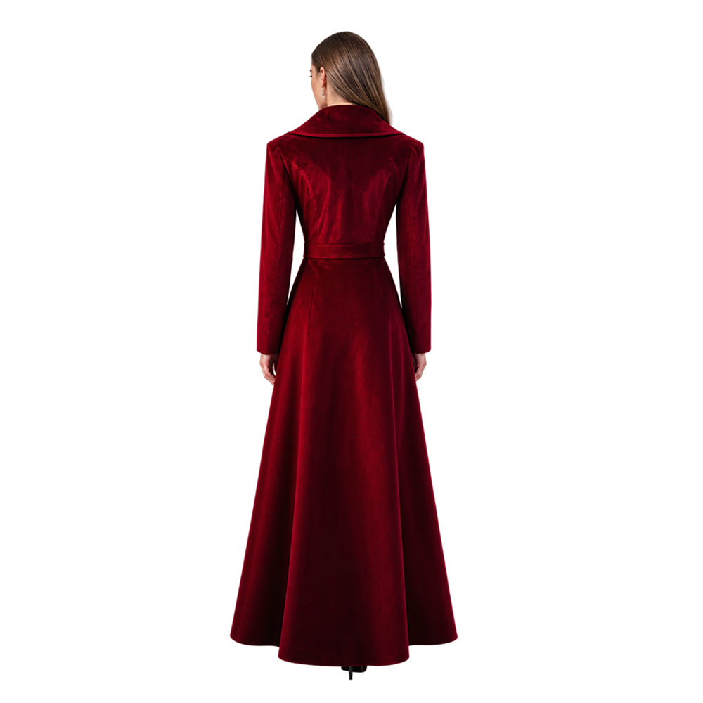 Mittelalter Kostüm Samt Trenchcoat Halloween Karneval Weihnachten Cosplay Outfit