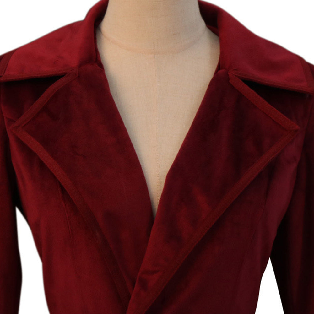 Mittelalter Kostüm Samt Trenchcoat Halloween Karneval Weihnachten Cosplay Outfit