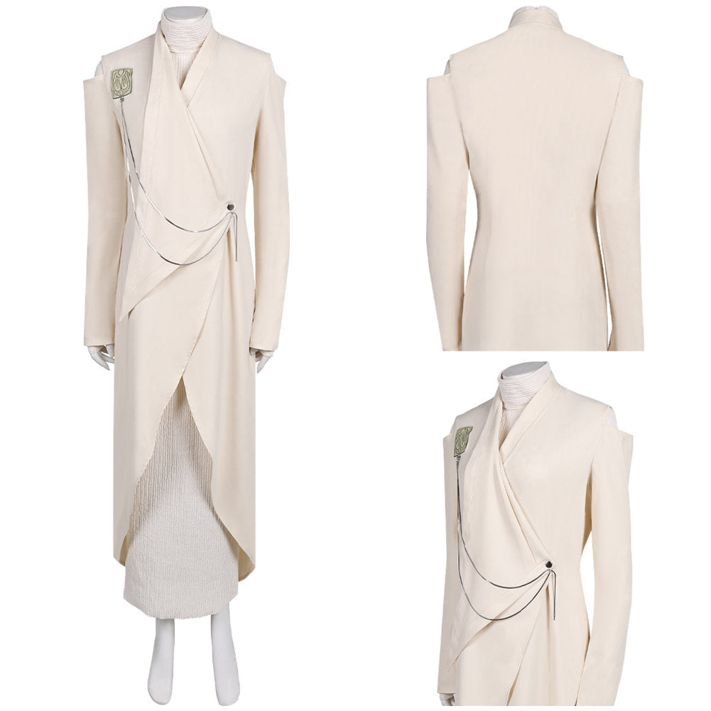Mon Mothma weiß Robe Cosplay Outfits Kostüm