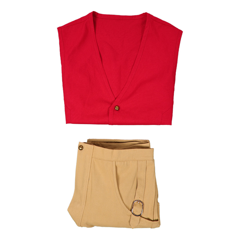 Monkey D. Luffy Kostüm Set One Piece Luffy rot Cosplay Outfit