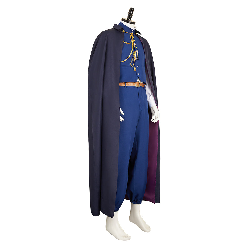 Mori Ranmaru blaues Outfits Set Naritoshi Mori Cosplay Kostüm