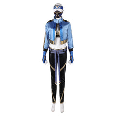 Mortal Kombat Kitana blau Set Cosplay Halloween Karneval Kostüm