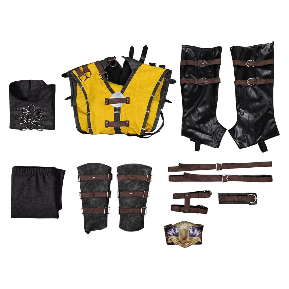 Mortal Kombat Scorpion gelb Outfits Cosplay Kostüm