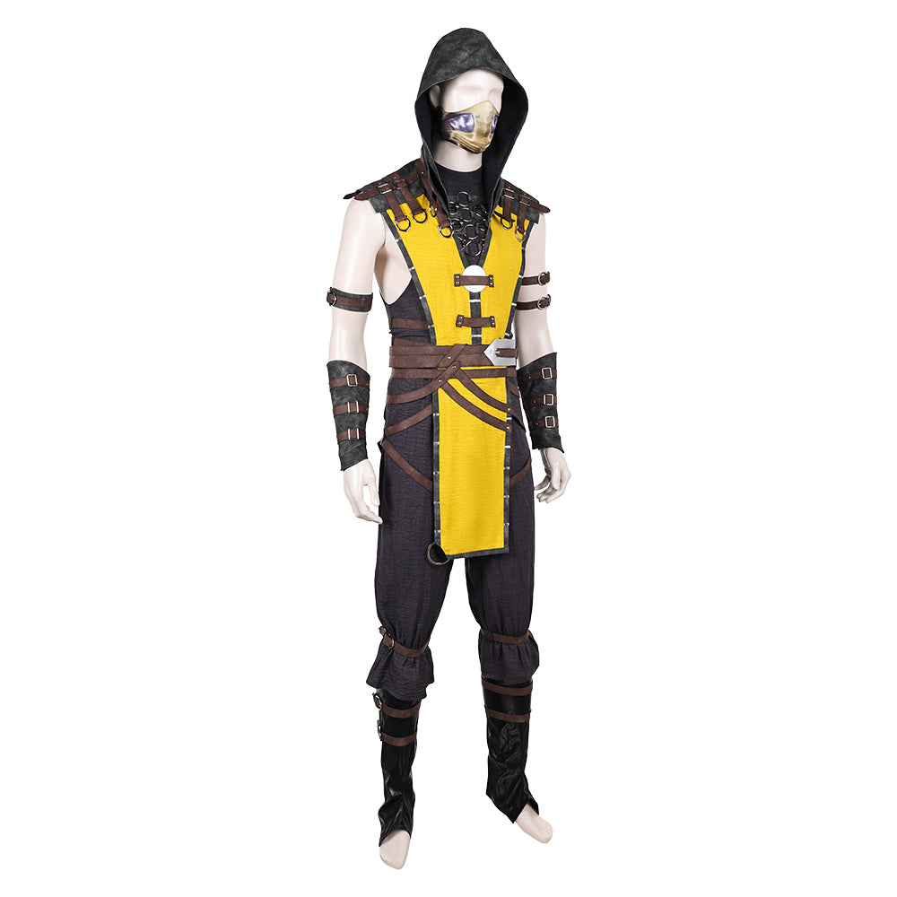 Mortal Kombat Scorpion gelb Outfits Cosplay Kostüm