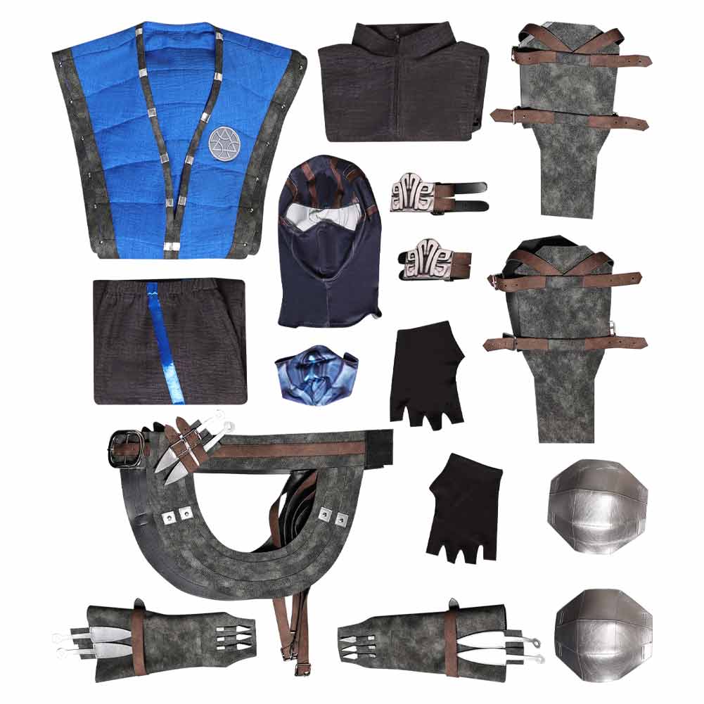 Mortal Kombat Sub-Zero blau Outfits Cosplay Kostüm